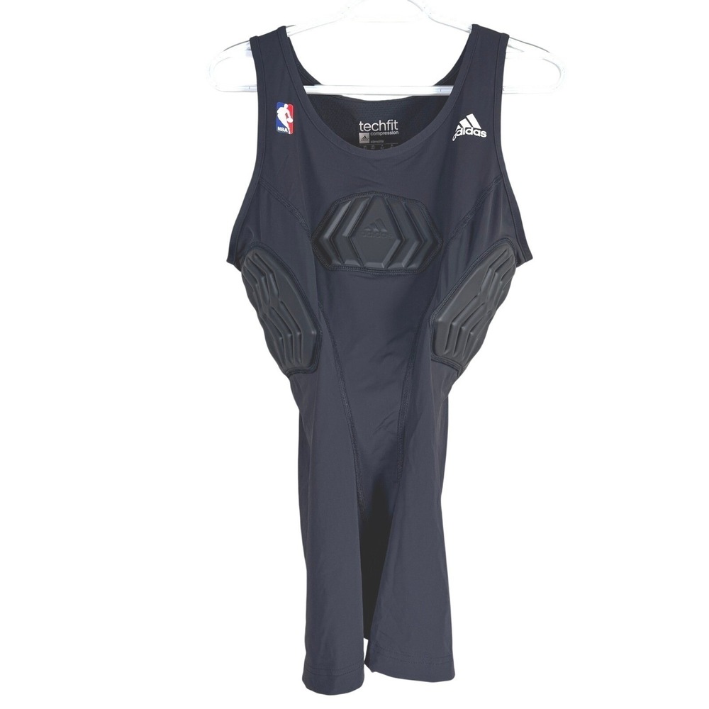 Adidas Techfit Padded Compression Basketball Tank Top Mens 2XLT Black Climalite